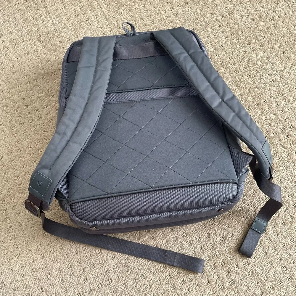 Samsonite Nuroad Convertible Hybrid Backpack Gun Metal Multi‎ Pockets Travel